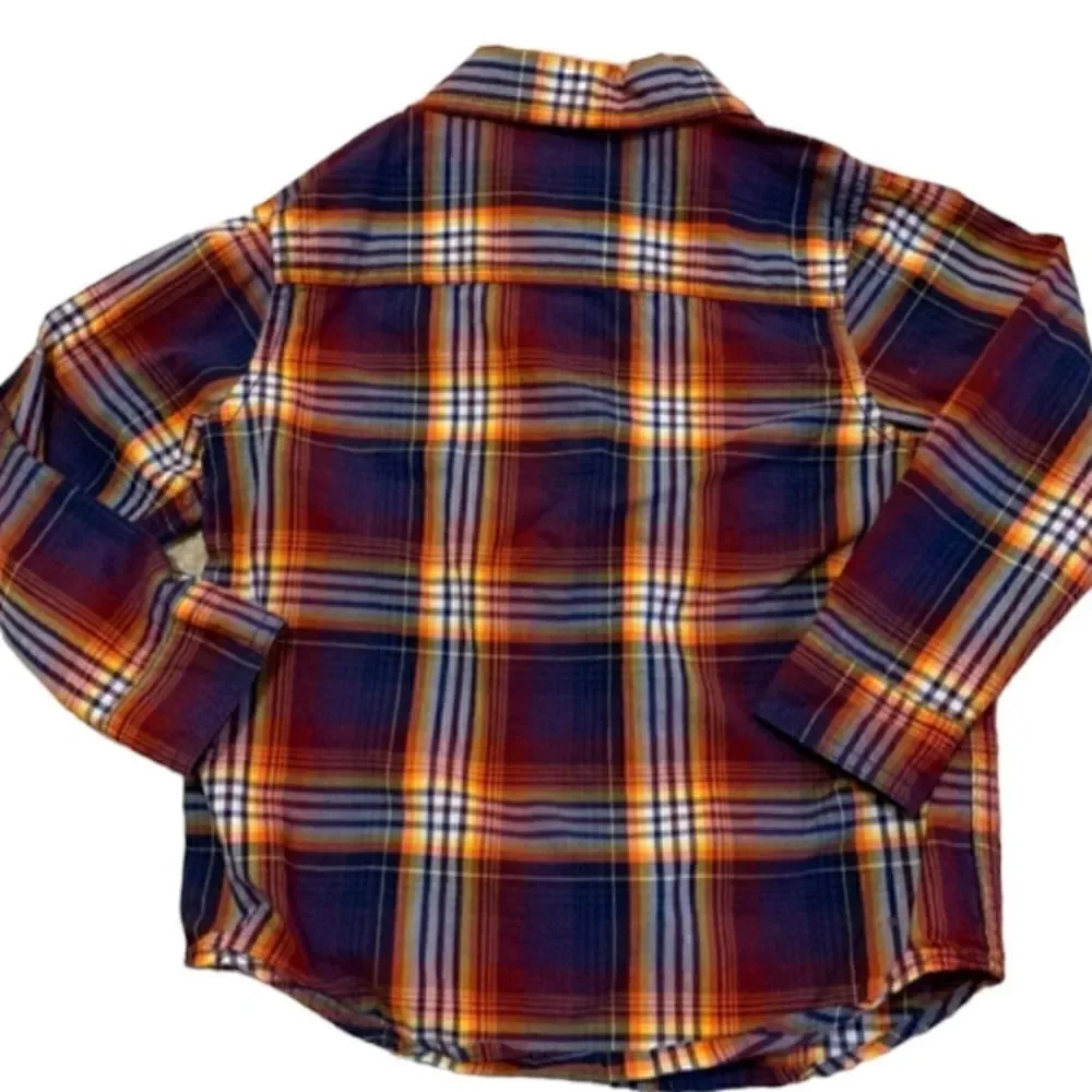EC GYMBOREE BUTTON UP PLAID SHIRT SZ. 2T
